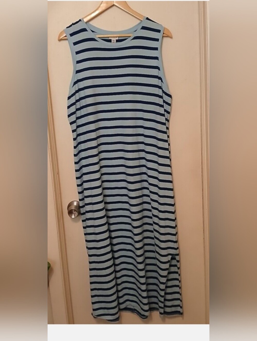 J Crew Factory Striped Tank Dress Maxi Length Size XXL